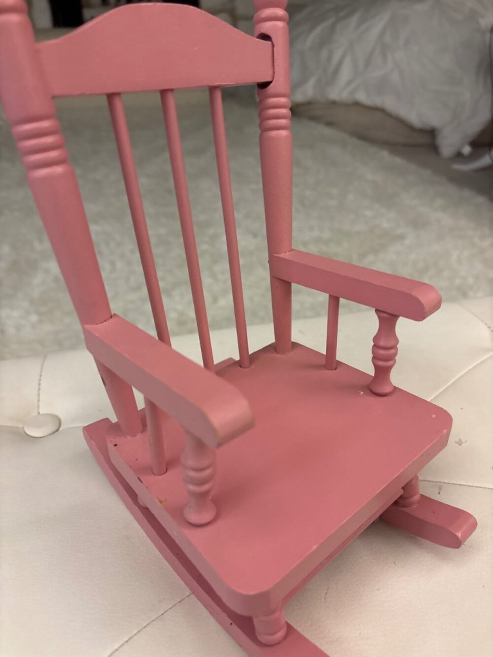 Vintage Bumpkins Fabrizio George Good Pink Wood Rocking Chair Wind Up Music Box - Picture 9 of 16